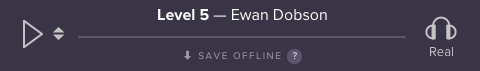 Screenshot of save offline message