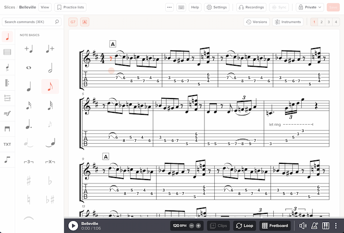 Screenshot of old design